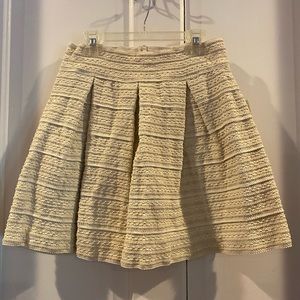 Social Teen Cream Pleated Skirt M